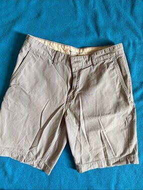 Men's Flat Front Shorts in Light Khaki - Casual Wear